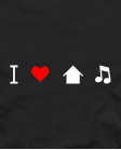 marškinėliai I love house music